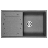 Кухонная мойка GRANULA кварцевая,оборачиваемая GR-8601 860*500 мм графит.