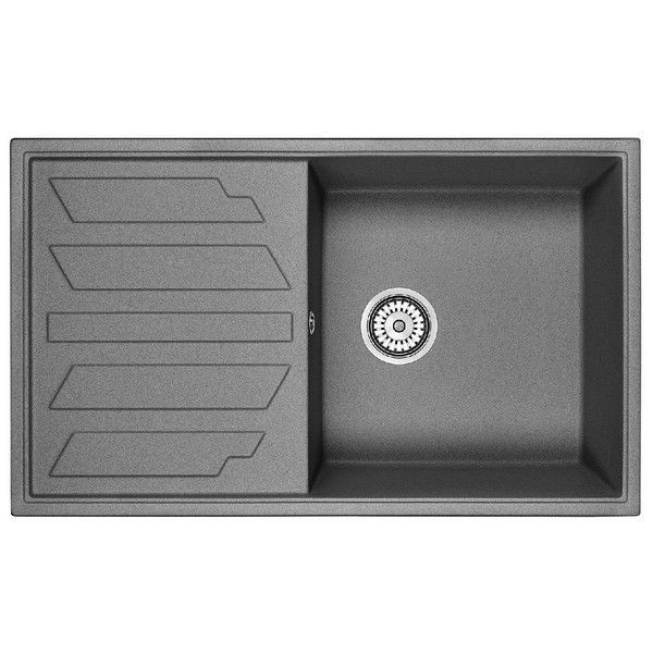 Кухонная мойка GRANULA кварцевая,оборачиваемая GR-8601 860*500 мм графит.