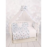 Комплект постельного белья AmaroBaby EXCLUSIVE Soft Collection Треугольники, 15 предметов