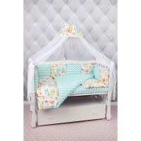 Комплект постельного белья AmaroBaby в кроватку, бязь 19 предметов