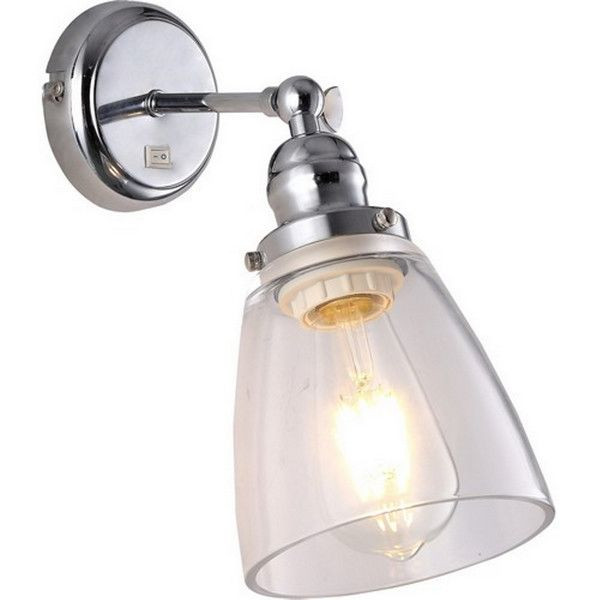 Настенный светильник Arte Lamp Trento A9387AP-1CC E27 1 лампа цвет прозрачный