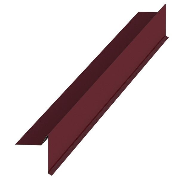 Планка ветровая для мягкой кровли с полиэстеровым покрытием 2 м цвет вишневый