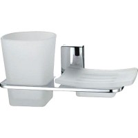 Держатель стакана для зубных щеток и мыльницы WasserKraft Leine K-5026