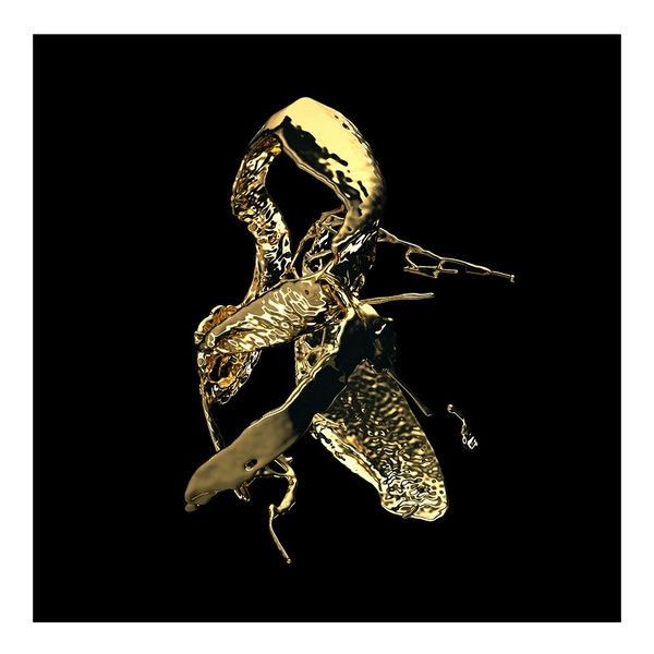 Картина на стекле ArtWork Golden Spill 76х76 см