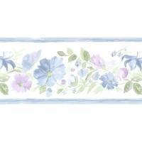 Обои виниловые Aura Little England II голубые 0.13 м PR79660