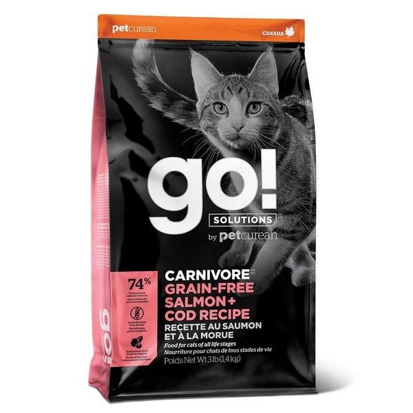 Сухой корм для котят и кошек GO! NATURAL HOLISTIC беззерновой Лосось и Треска 7.26 кг