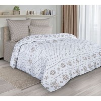 Комплект постельного белья Guten Morgen, полутораспальный, 939 Chalet, бязь D-939-143-150-50
