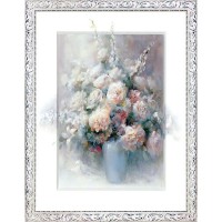 Картина на холсте Русская Коллекция Белый букет ХВ-х96, 68х88 см