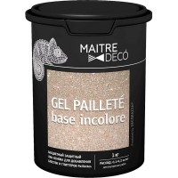 Лак-основа Maitre Deco «Gel Paillete Base Incolore» бесцветный 1 кг