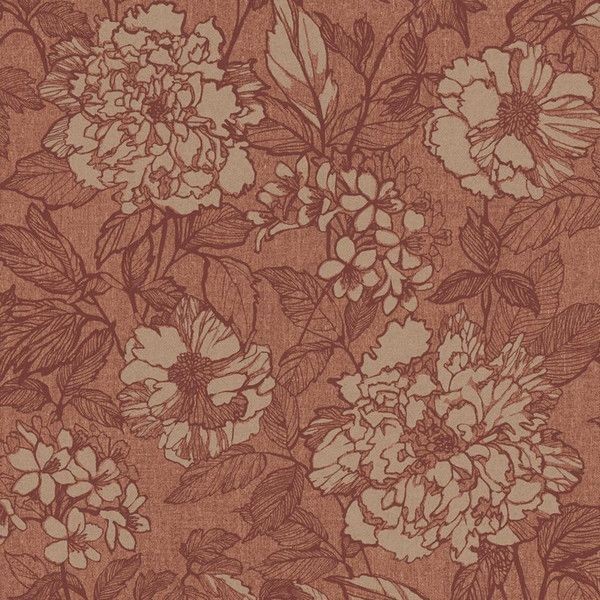 Обои флизелиновые Dekens Wallcoverings Nv Dekens Stylish оранжевые 100390 0.53 м