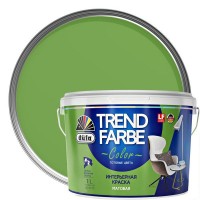 Краска для стен и потолков Trend Farbe цвет Зеленое яблоко 1 л