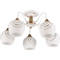Люстра потолочная Element «Katy» 1252/5C, 5 ламп, 15 м², цвет белый/золотой