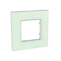 Рамка для розеток Schneider Electric Unica Quadro 1 пост, цвет матовое стекло