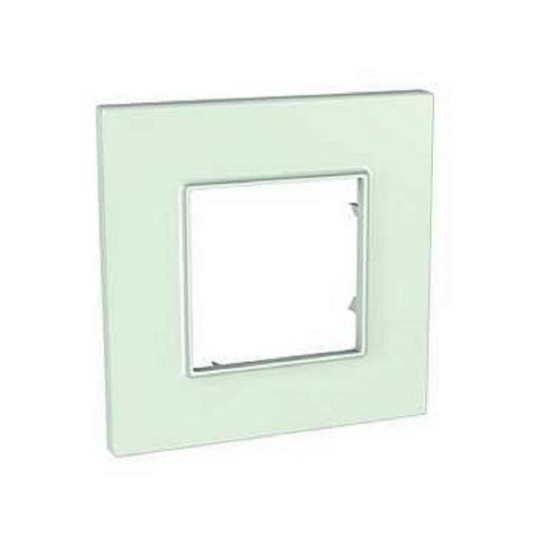 Рамка для розеток Schneider Electric Unica Quadro 1 пост, цвет матовое стекло