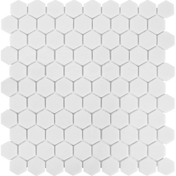 Мозаика стеклянная Hex 31.7х30.7 см цвет белый