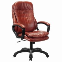 Кресло офисное Brabix Premium Omega Ex-589, экокожа, коричневое, 532096