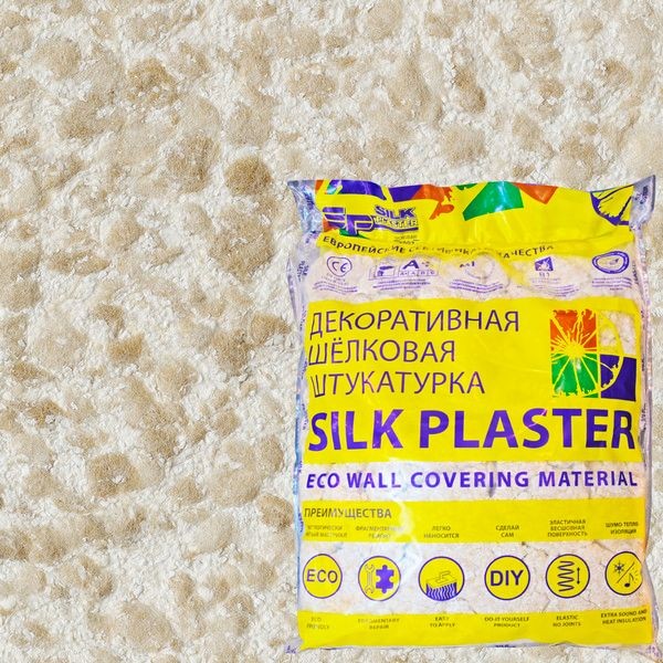 Жидкие обои Silk Plaster Рельеф 322 0.9 кг цвет бежевый