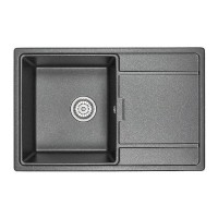 Кухонная мойка GRANULA кварцевая,оборачиваемая GR-7804 780*500 мм шварц