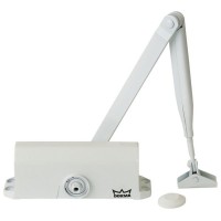 Доводчик дверной Dorma TS-77 EN2, до 40 кг, алюминий, цвет белый