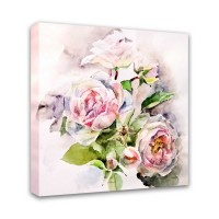 Картина Симфония Цветы акварелью 1-002, 30х30 см