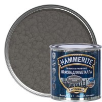 Краска молотковая Hammerite цвет серый 0.25 л