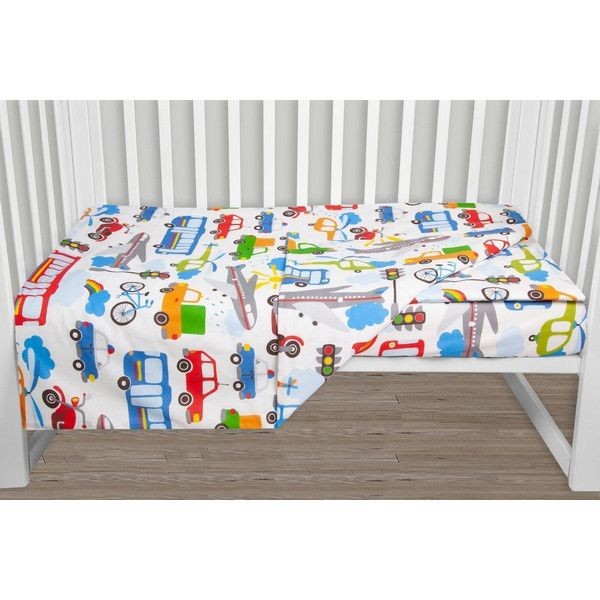 Комплект постельного белья Amarobaby Городской транспорт AMARO-3003-GT, 3 предмета