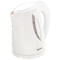 Электрический чайник SONNEN KT-1758, 1,7 л, 2200 Вт, закрытый нагревательный элемент, пластик, белый, 453415