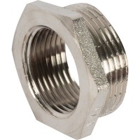 Футорка Valtec, наружняя-внутренняя резьба, 1 1/4 "34;х1 "34; мм, никелированная латунь VTr.581.N.0706