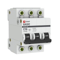 Выключатель автоматический EKF Basic mcb4729-3-16C 3Р 230В 16А