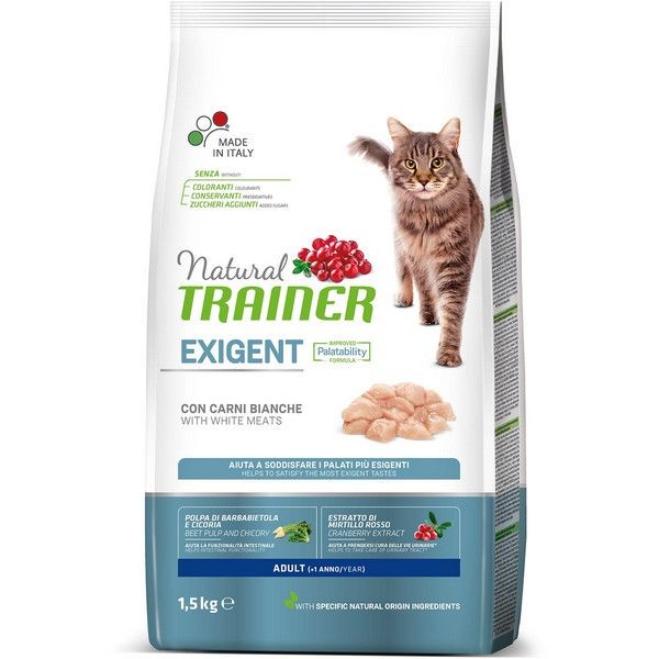 Сухой корм для привередливых кошек TRAINER Natural Exigent Cat Говядина Свежая курица 1.5 кг
