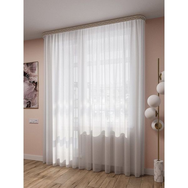 Тюль Legrand Вуаль шелк 58081861, 300х260 см, цвет белый
