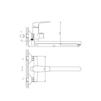 Смеситель для ванны Haiba HB587 HB22587