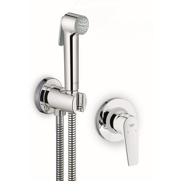 Набор душевой гигиенический Grohe Bauflow 123073, 1 режим, лейка 3 см, шланг 125 см