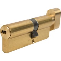 Цилиндр Abus KD6MM Z45/K35, 45x35 мм, ключ/вертушка, цвет золото