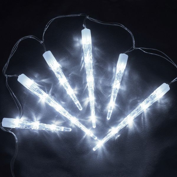Электрогирлянда наружная нить «Сосульки» 2 м 40 LED холодный белый