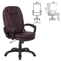 Кресло офисное Brabix Premium Trend Ex-568, экокожа, коричневое, 532101