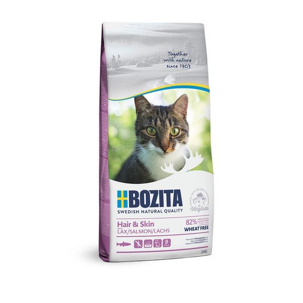 Сухой корм для кошек с чувствительной кожей и шерстью BOZITA Hair&Skin Wheat Free без пшеницы Лосось 2 кг