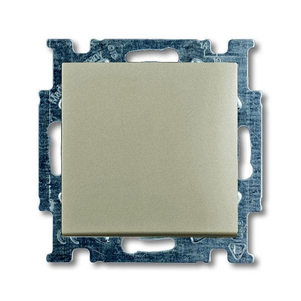 Переключатель промежуточный встраиваемый ABB Basic 55 1 клавиша, цвет шампань