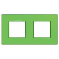 Рамка для розеток Schneider Electric Unica Quadro 2 поста, цвет киви