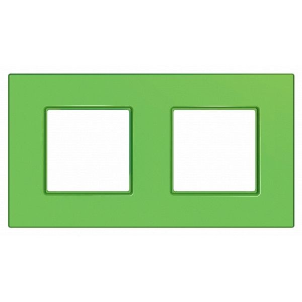 Рамка для розеток Schneider Electric Unica Quadro 2 поста, цвет киви