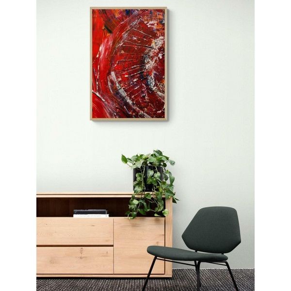 Плакат "34;Просто Постер "34; Красно-синие краски 60x90 в раме 359977280441