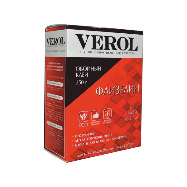 Обойный клей Verol Флизелин 45 м² 250 гр