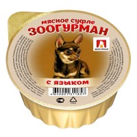 Влажный корм для собак ЗООГУРМАН «Мясное суфле», с языком, 100г