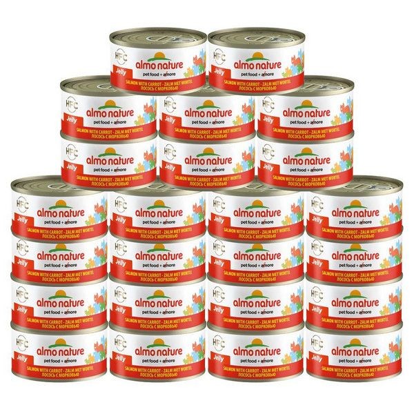 Консервы для кошек ALMO NATURE Legend Лосось Морковь 75 % мяса 70 г, 1 шт.