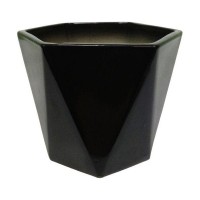 Кактусник 9x10x9 см v0.49 л керамика чёрный