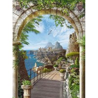 Фотообои DeliceDecor Фреска «Южный пейзаж» Ф 022 200х270 см