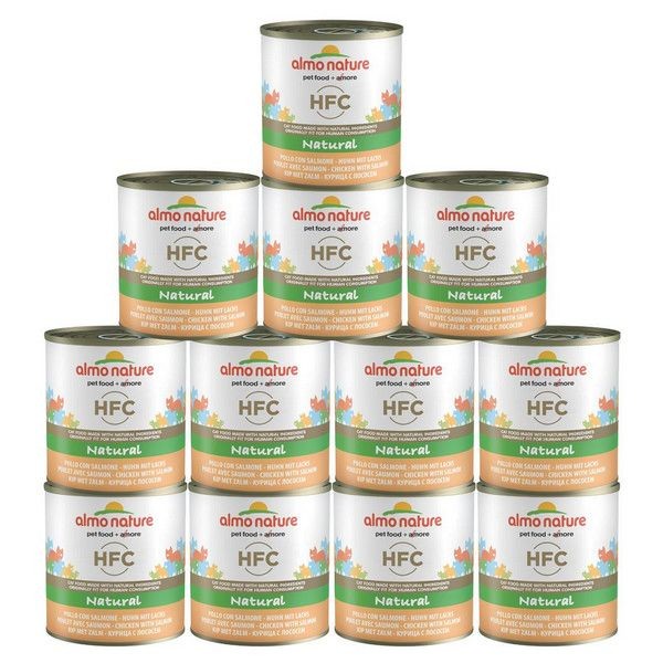 Консервы для кошек ALMO NATURE Classic Лосось Курица 280 г, 1 шт.
