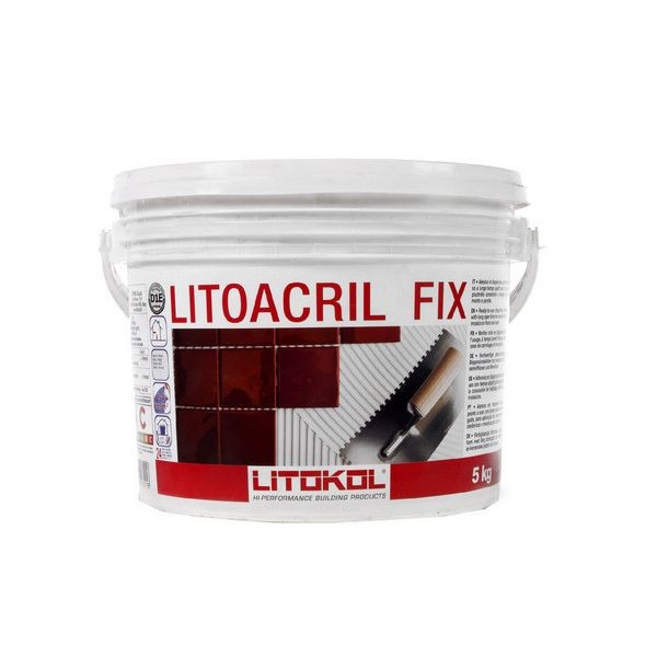 Клей для плитки готовый Litokol Litoacril Fix, 5 кг