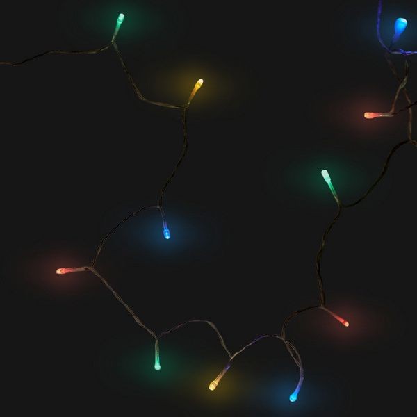 Электрогирлянда комнатная «Нить» 2.4 м 20 LED мультисвет на батарейках