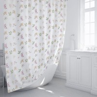 Штора для ванны Fixsen Flora без колец 180x200 см полиэстер цвет белый
